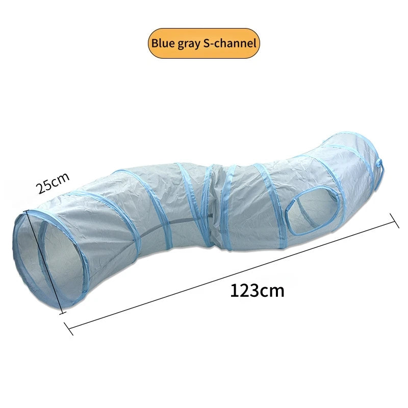 Foldable S-Shaped Cat Play Tunnel