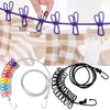 Portable Retractable Travel Clothesline with 12 Clothespins