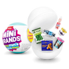 A white blind box containing mini brands including a broccoli florets packet and pretzel dogs