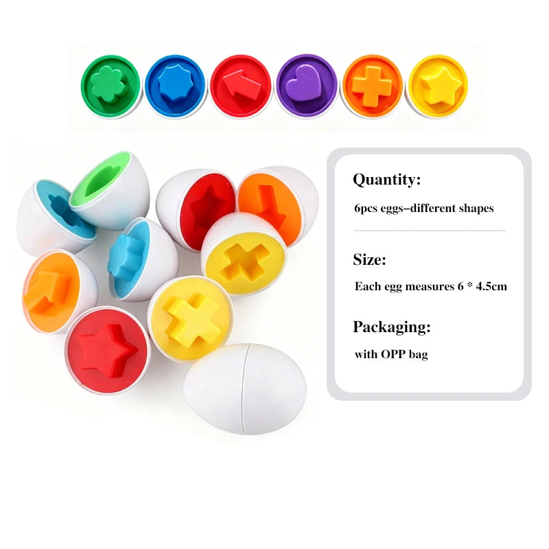 Montessori Shape-Matching Egg Puzzle Set for Toddlers