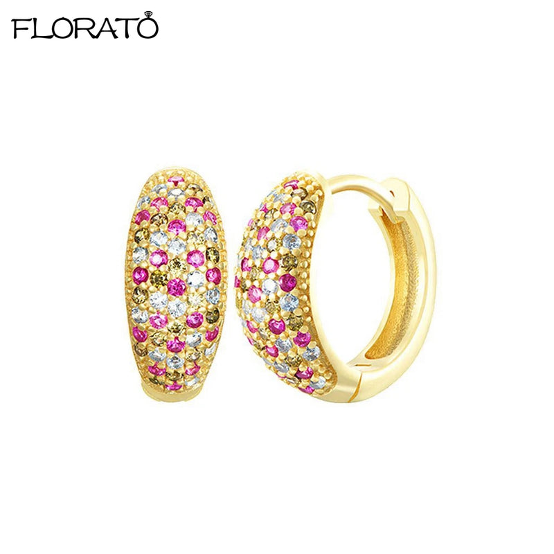 Minimalist CZ Huggie Hoop Earrings