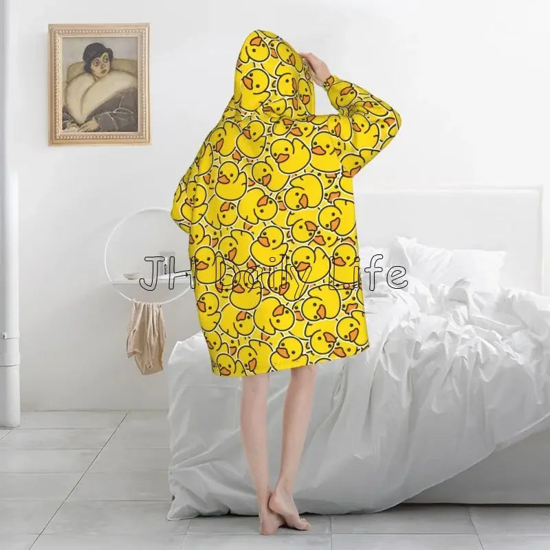 Veste/Pyjama-Plaid Canard Cartoon Oversize