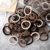 50-Pack Solid Color Elastic Hair Ties for Women & Girls