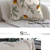 Embroidered Floral Cotton Cushion Cover – 18x18 Inches