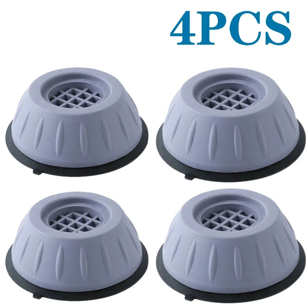 Four silicone anti-vibration pads for washing machines, dryers, and furniture.