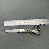 VG10 Damascus Steel Folding Knife with Water Buffalo Horn Handle