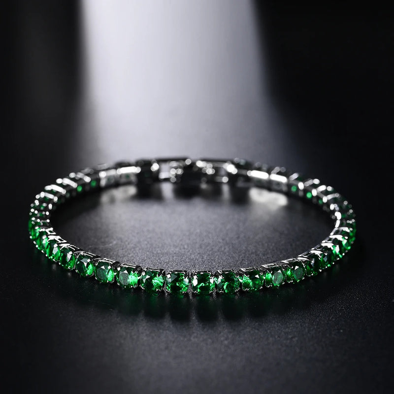 4mm Micro-Pavé Zircon Tennis Bracelet