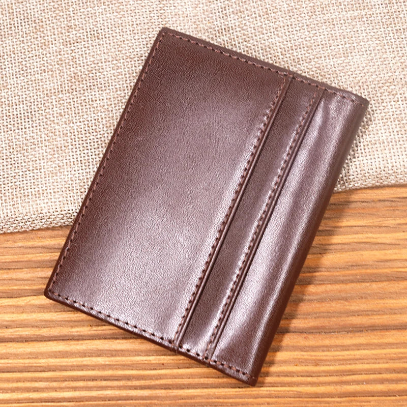 Vintage Slim Leather Card Holder Wallet for Men