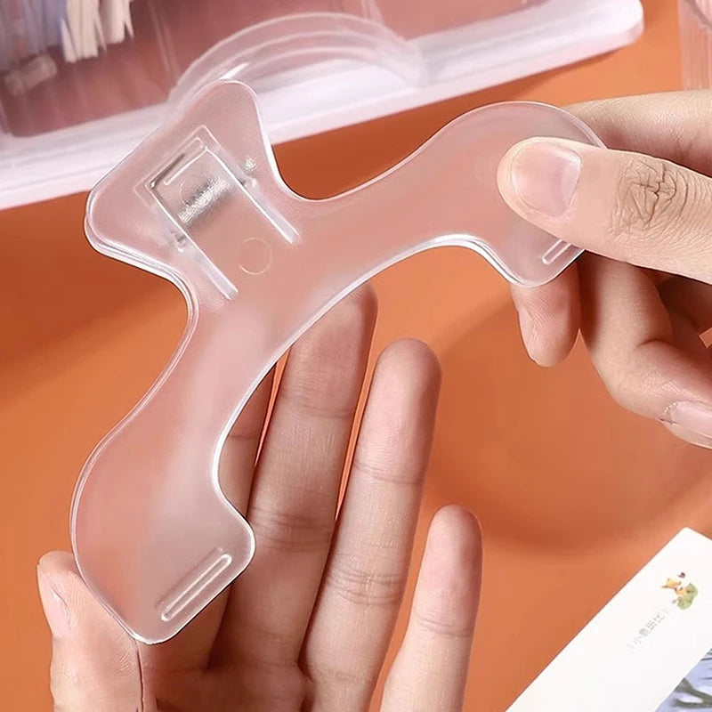 Frosted Transparent Book Page Holder Clip