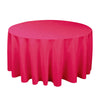Round Solid Color Polyester Tablecloth for Weddings, Parties & Dining