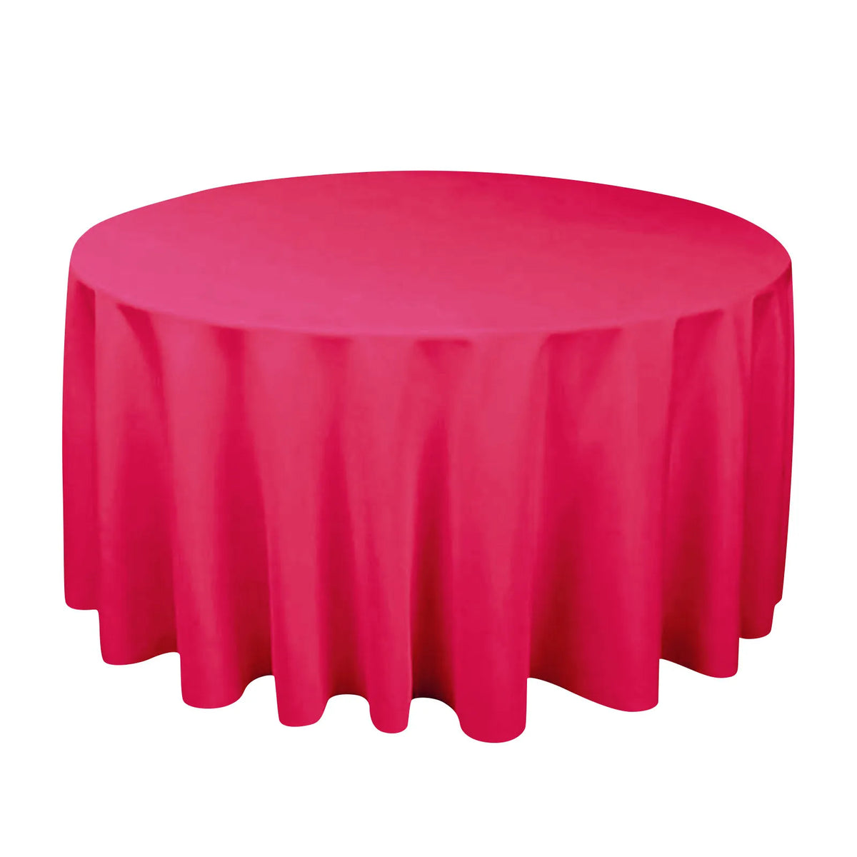 Round Solid Color Polyester Tablecloth for Weddings, Parties & Dining