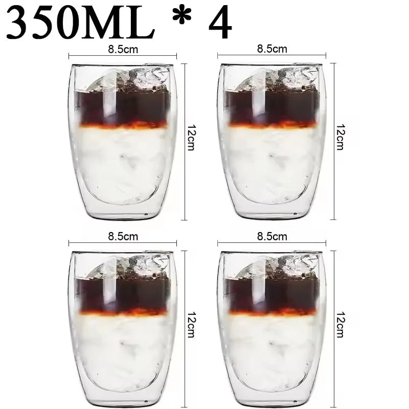 Mug en verre à double paroi isolant
