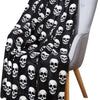 Black Bat Print Flannel Blanket