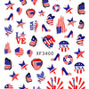 Patriotic American Flag Nail Art Stickers