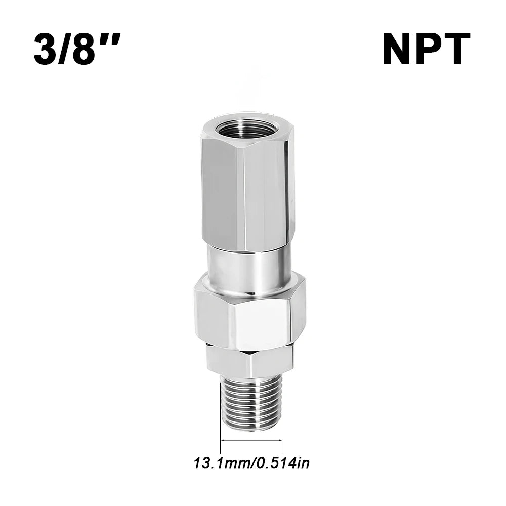 360° Rotating High-Pressure Washer Swivel Joint (3/8" & 1/4" NPT)