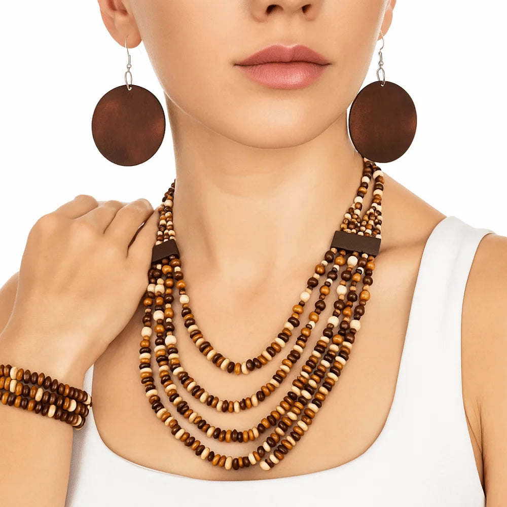 Set de Collar de Cuentas Encapa Bohemio