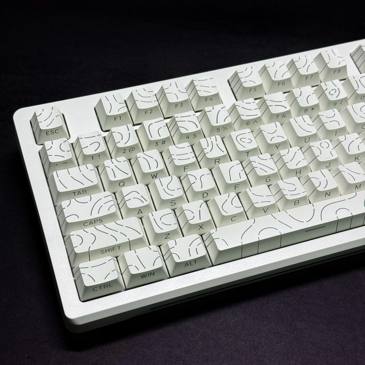 Contour Lines Keycap Set - Cherry Profile PBT, Side-Lit for Mechanical Keyboards
