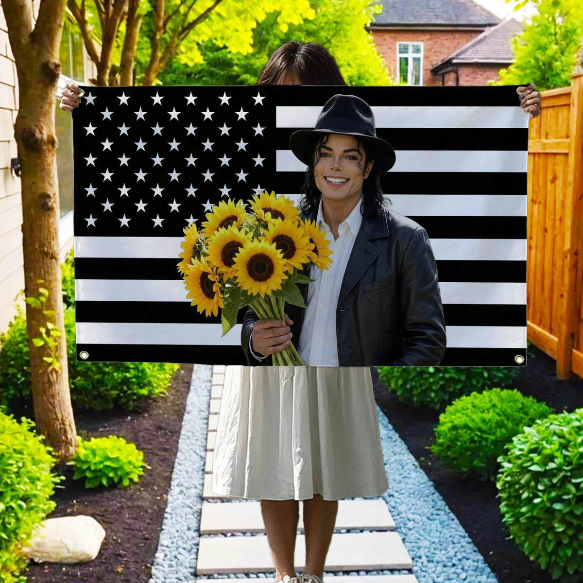 Michael Jackson Tribute Flag - Black American Tapestry Wall Hanging