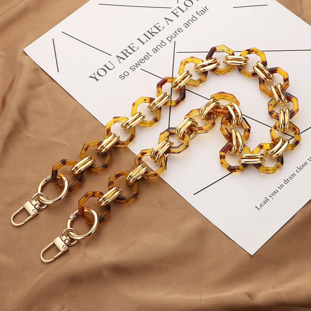 Acrylic Resin Chain Bag Strap for Purses and Crossbody Bags