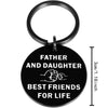 Heartfelt Dad Keychain - Unique Birthday & Christmas Gift for Father from Daughter,Father Best Friends For Life Message,Love