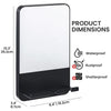 Fogless Shower Mirror with Razor Holder