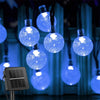 Solar-Powered Crystal Globe String Lights