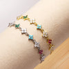 Delicate Clover Bracelet with Cubic Zirconia