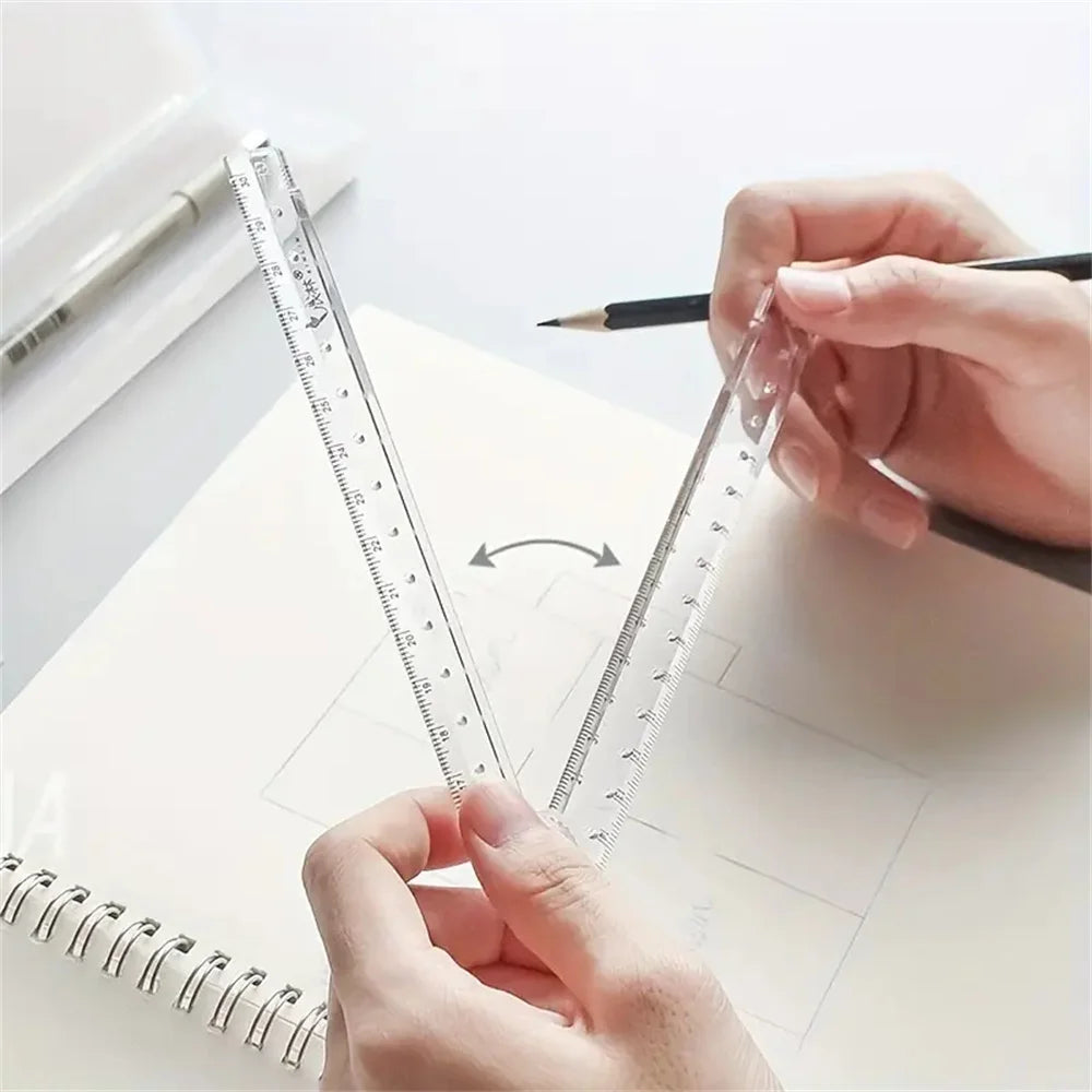 Folding Acrylic Ruler with Clear Markings