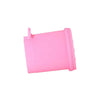 A pink mini strawberry trash can with a pop-up lid.