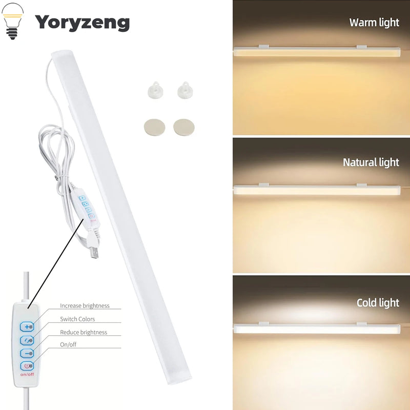 Dimmable USB LED Under-Cabinet Light with 3 Color Modes