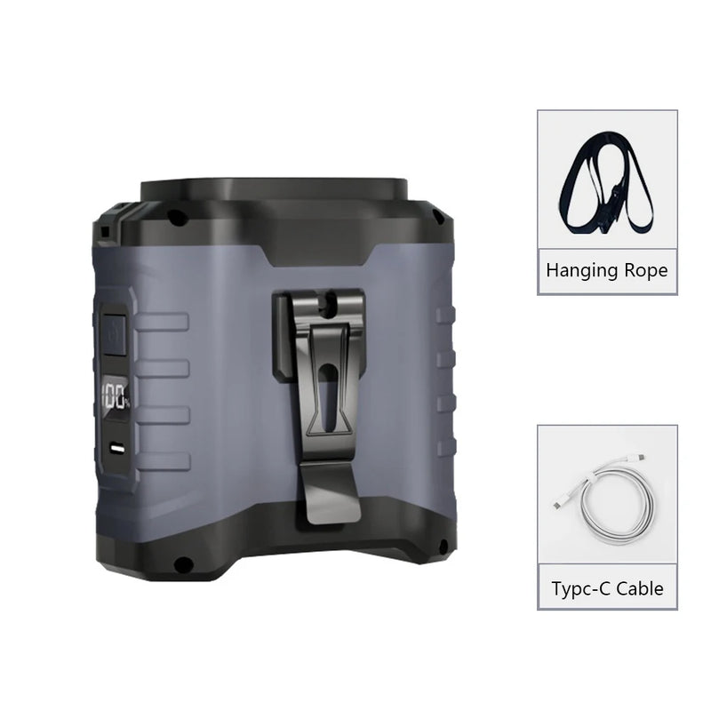 Ventilateur de Taille Portable et Rechargeable avec Batterie Externe 10000mAh