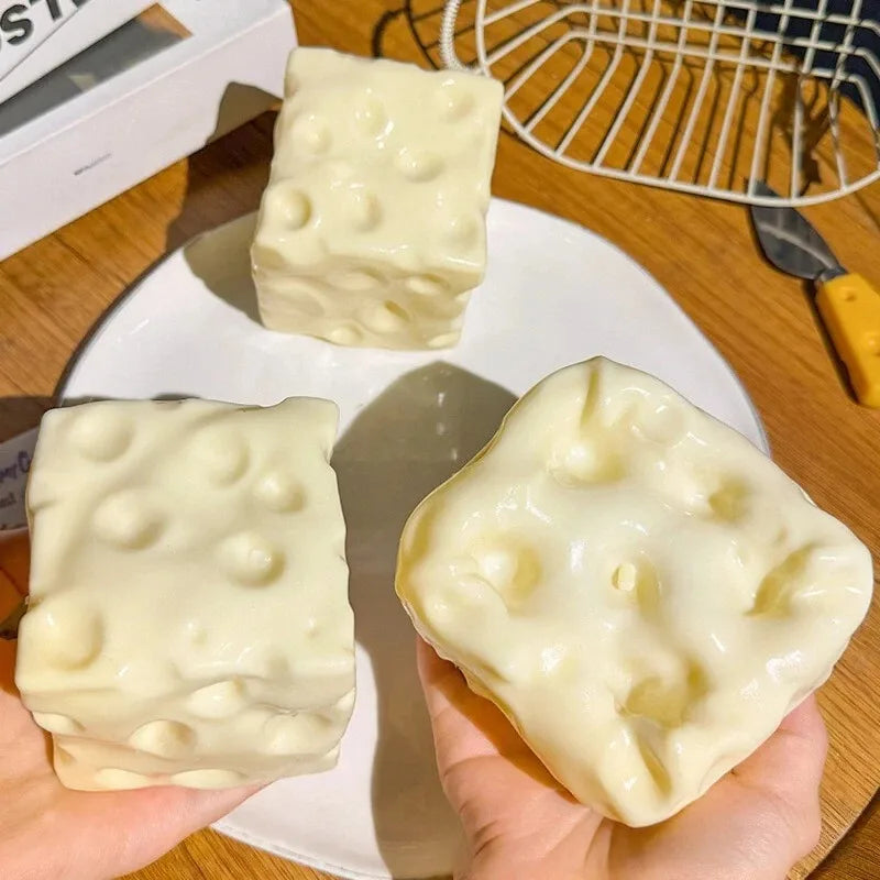 Realistic Cheese Squishy Fidget Toy – Slow-Rising Stress Relief