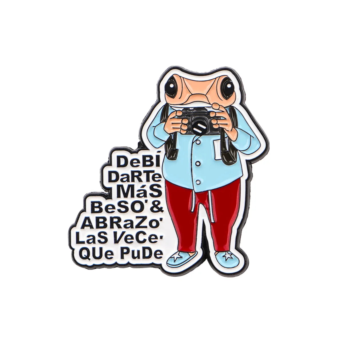 Cute Frog Enamel Pin with Sarcastic Quote