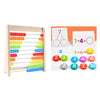 Wooden rainbow counting abacus with colored beads and number cards for children's education