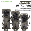 Newboiler sports water bag in three sizes 3L, 2L, and 1.5L shown with water pipes