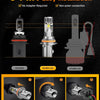 Installation guide showing three types of LED bulbs: Halogen, Fahrren LED, and Others LED.