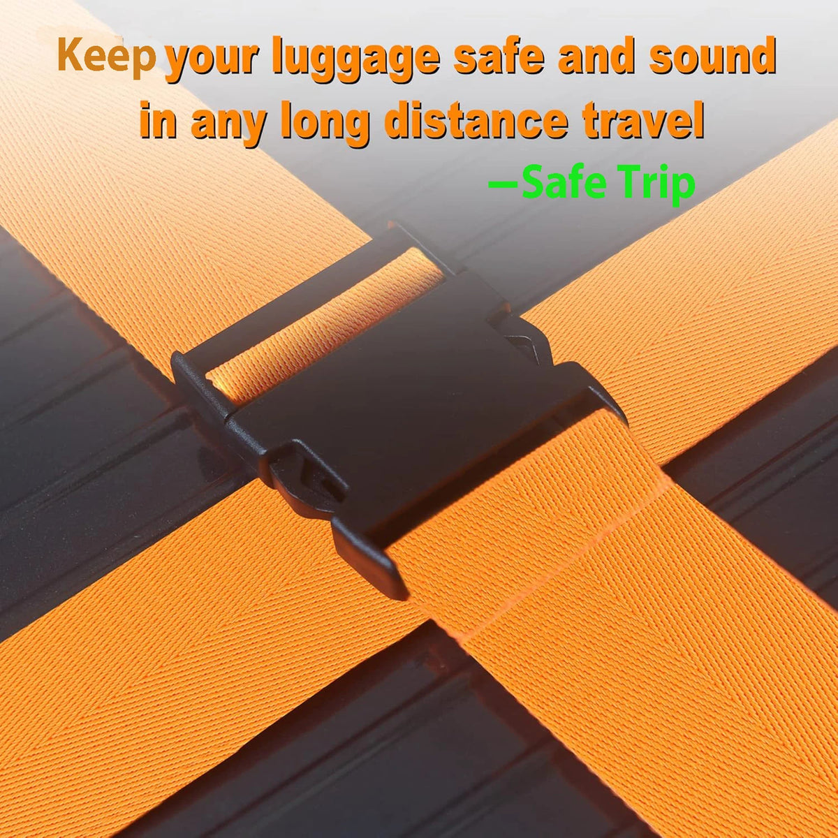 Adjustable Suitcase Straps with Bright Neon Colors – Secure & Easy to Spot