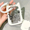 Cat Silicone ID Card Holder with Keychain
