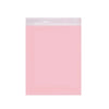 A clear pink self-adhesive waterproof mailing bag for secure shipping.
