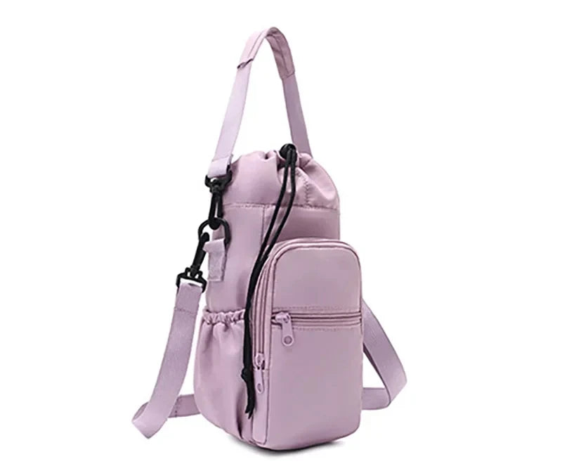 Insulated Water Bottle Carrier Bag with Phone Pocket