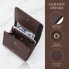 Slim Genuine Leather Bifold Wallet with Coin Pocket