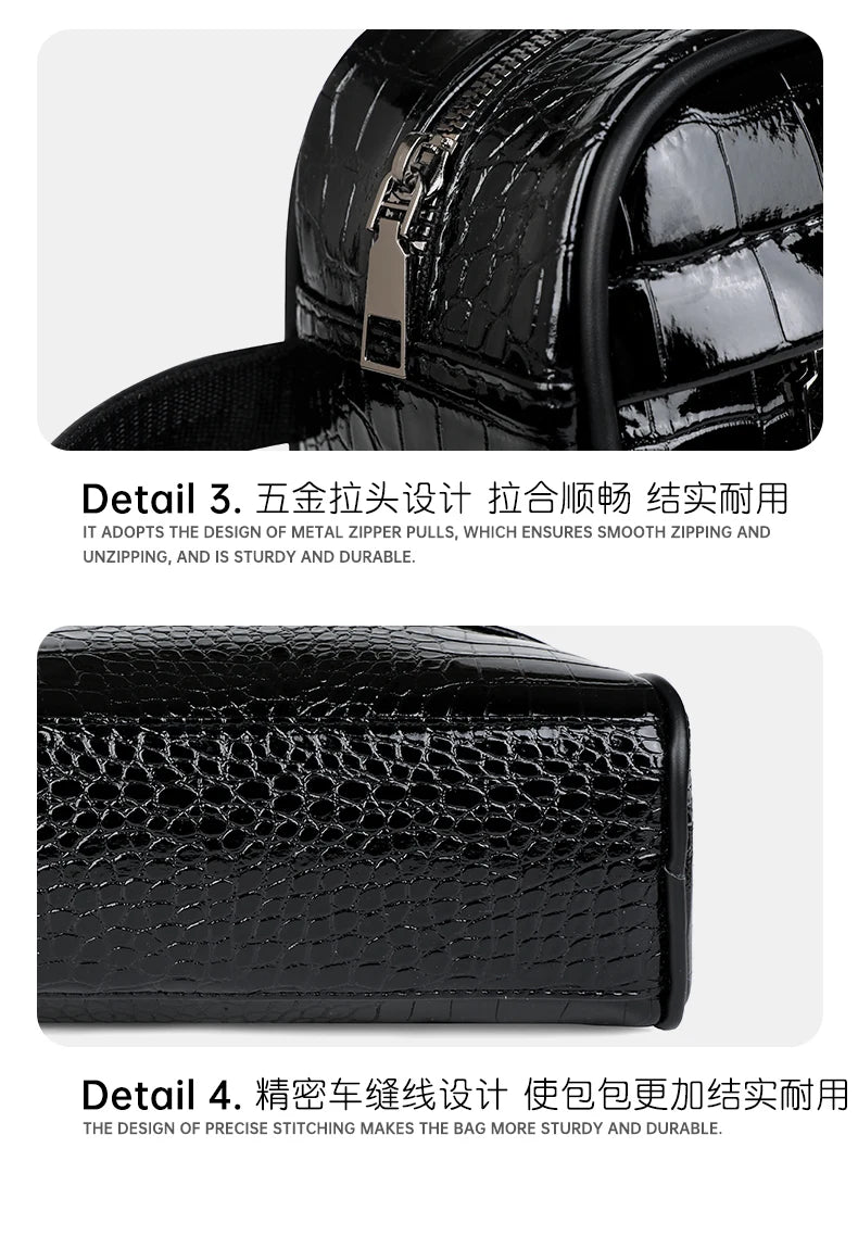 Vintage Leather Men's Clutch Bag with Detachable Waist Strap