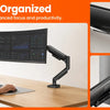 Fully Adjustable Single Monitor Arm for 13–34 Inch Screens