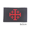 Embroidered Crusader Cross Tactical Patch with Hook and Loop Backing