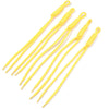 A collection of yellow braided nylon lanyards used for keychains and DIY crafts.