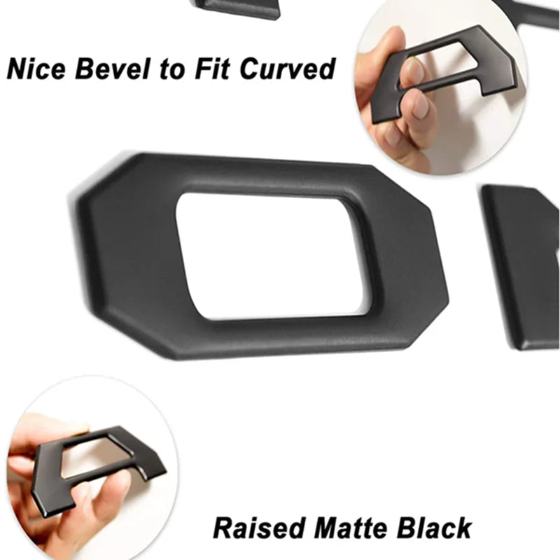 Raised matte black 3D tailgate letter emblem for Toyota Tacoma