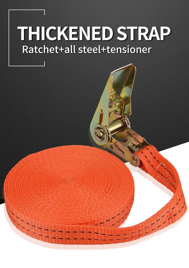 Heavy-Duty Ratchet Tie-Down Straps for Secure Cargo Transport