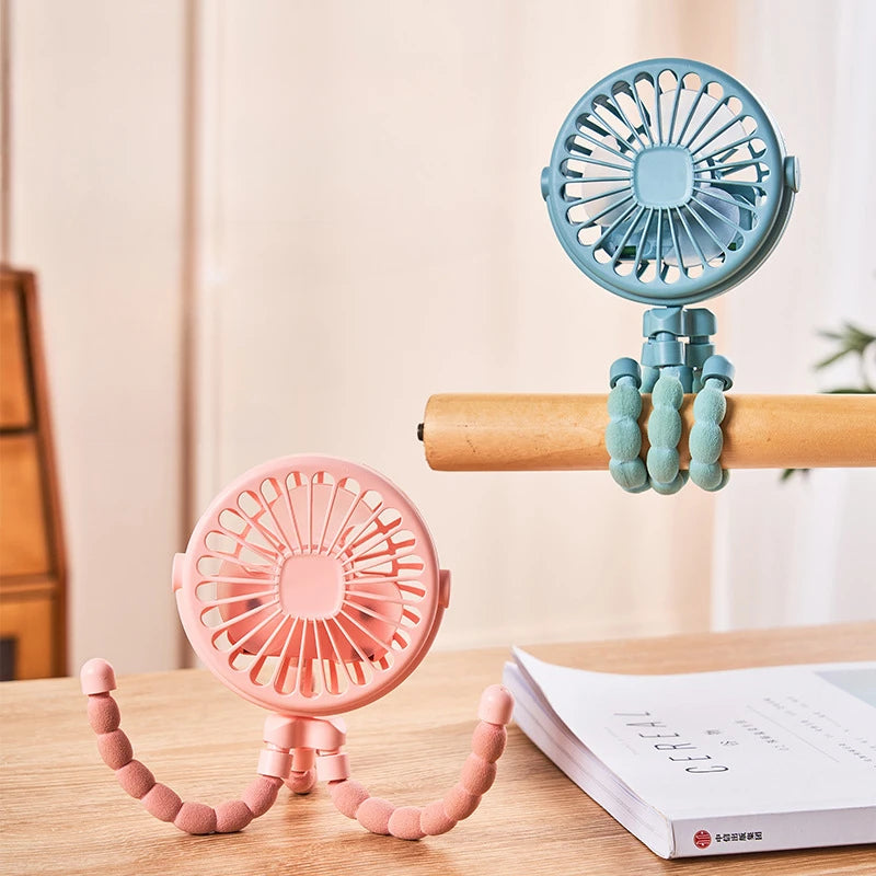 Flexible Clip-On Rechargeable Mini Fan