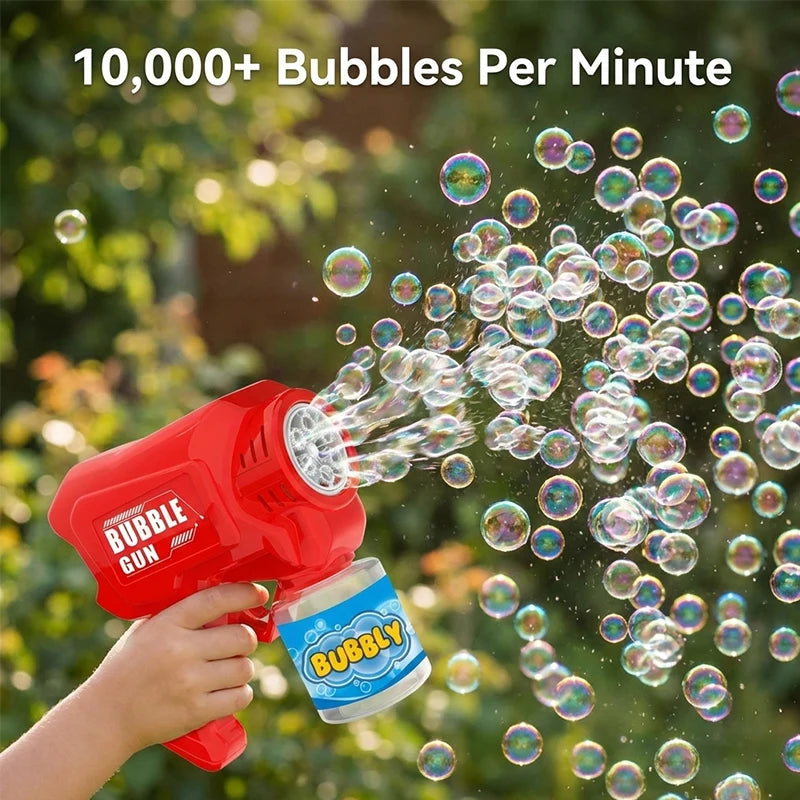 Automatic Bubble Gun for Kids – No Batteries Needed