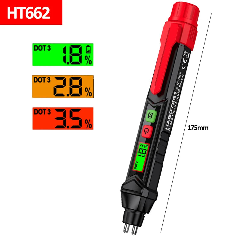 Digital Brake Fluid Tester with Backlit Display